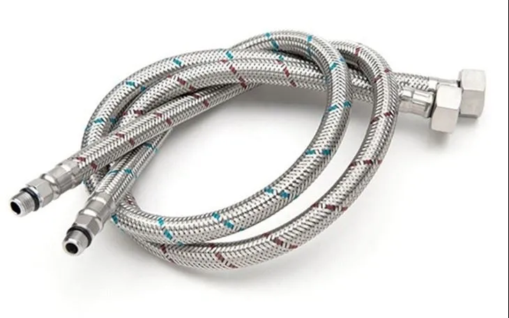 সংযোজক 3/8-ইঞ্চি মহিলা সংকোচনের থ্রেড এক্স এম 10 এর সাথে কলটির আনুষাঙ্গিক স্টেইনলেস স্টিলের কলটি ব্রাইড পায়ের পাতার মোজাবিশেষ